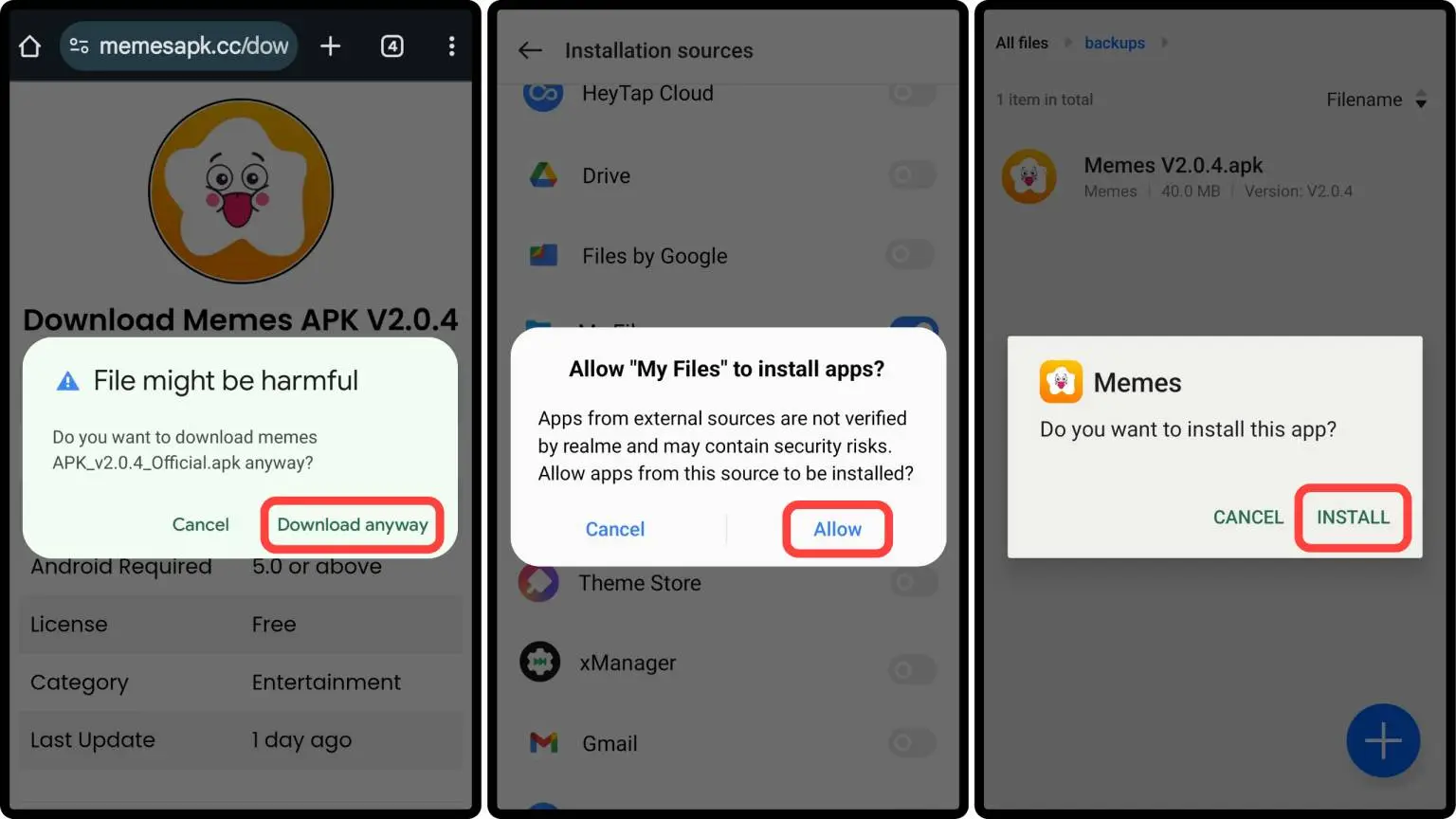 Download and Install Memes APK